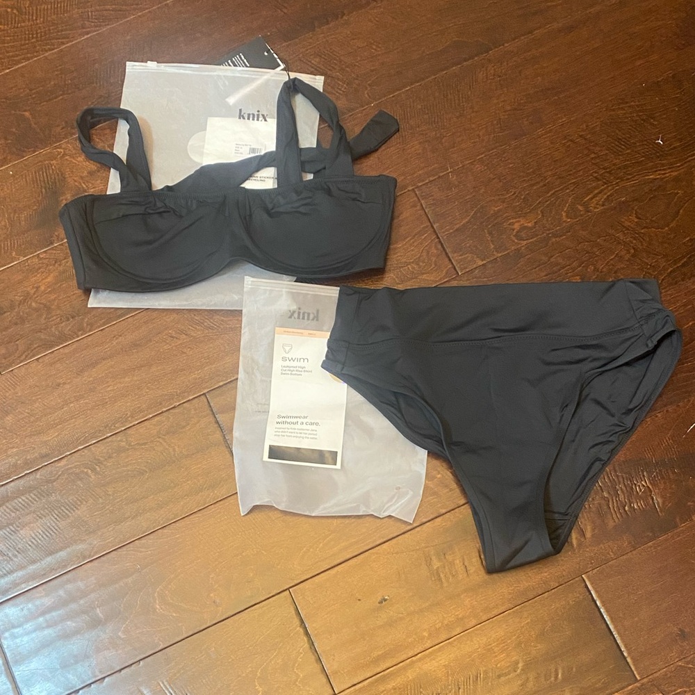 Knix Swimwear - Bikini Top & High Cut Bikini Bottoms